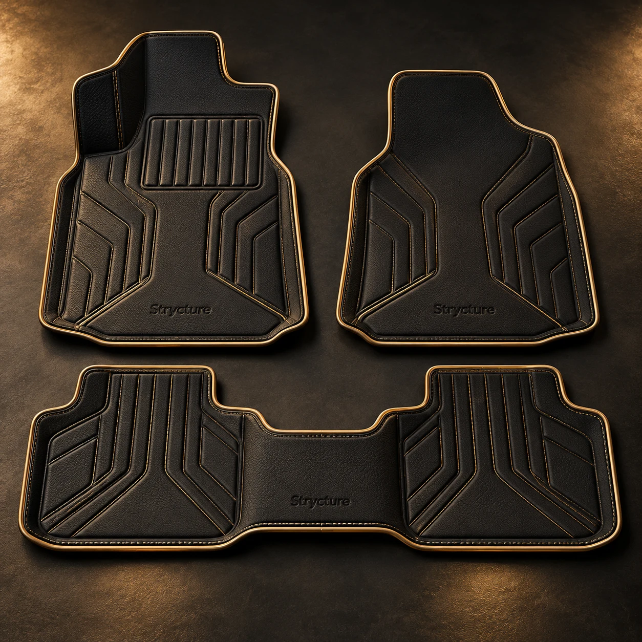 Tailored Frame, Black / gold, Three-piece tailored set