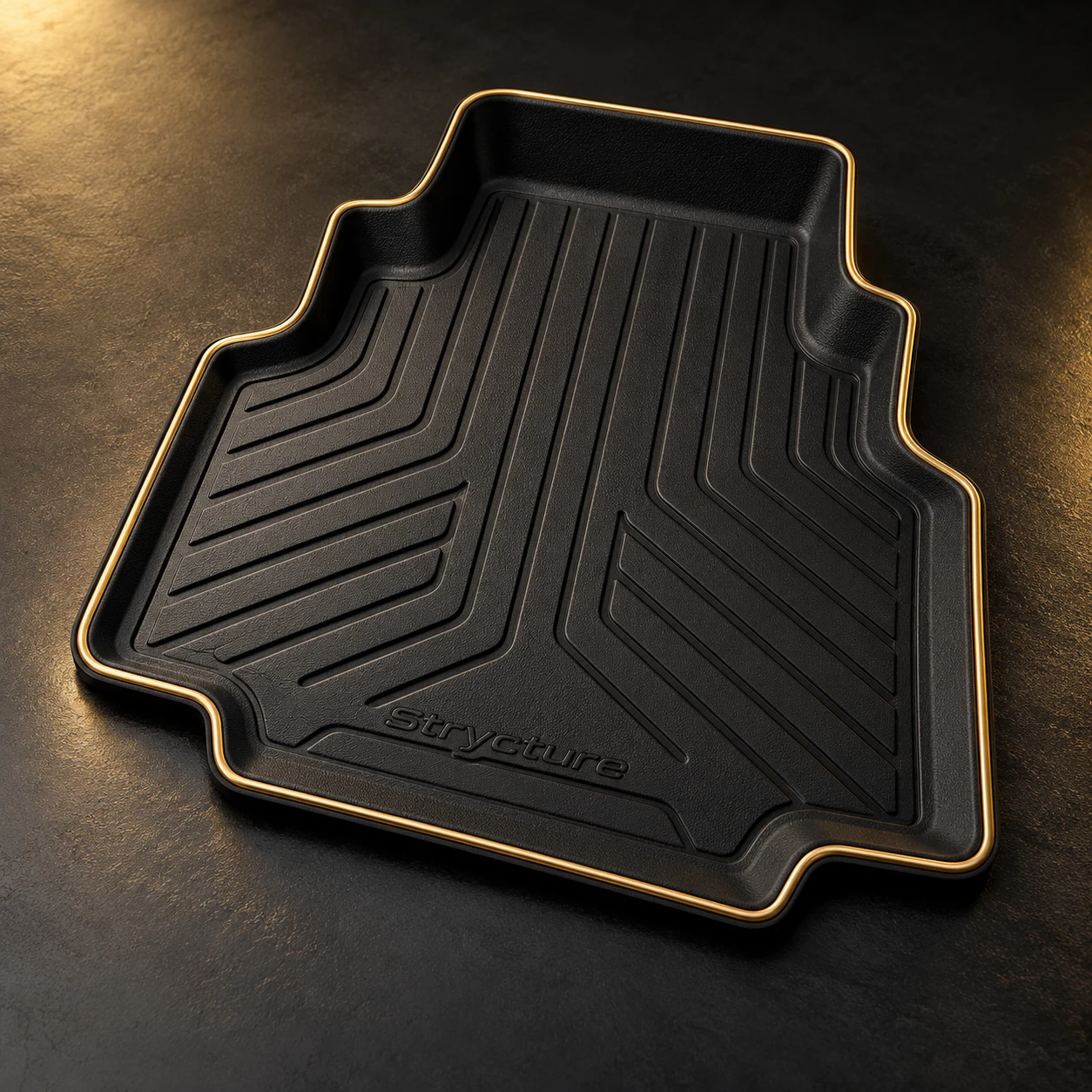 Rear Solo Goldline, Black / gold, One rear mat