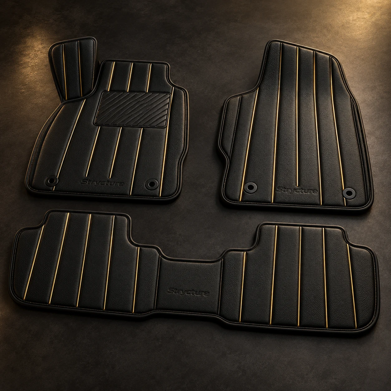Grand Touring Rail, Black / gold, Three-piece panel set