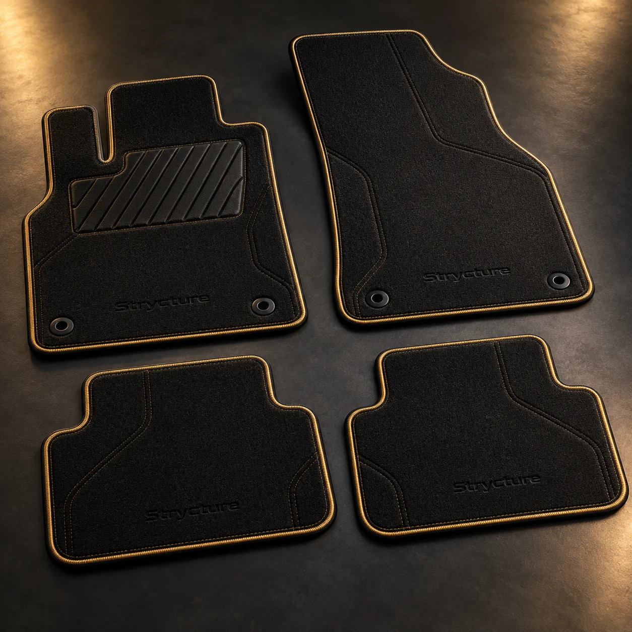 Urban Edge, Black / gold, Four-piece textile set